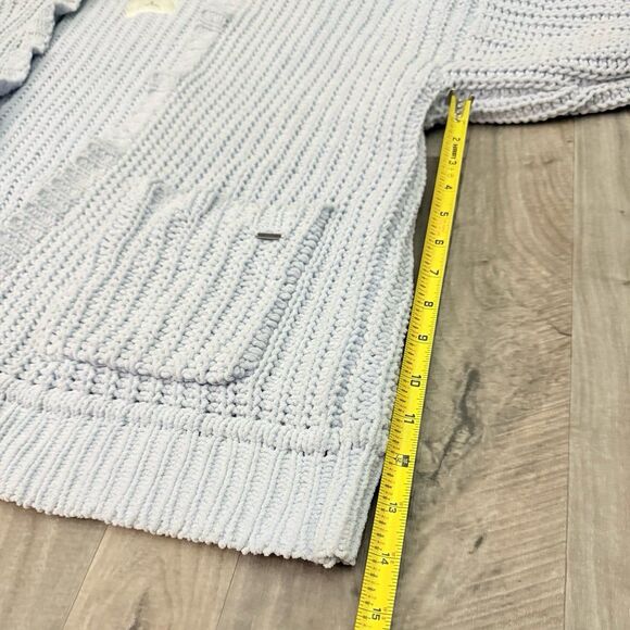 Hollister pastel periwinkle blue chenille knit oversized cardigan - Picture 4 of 5